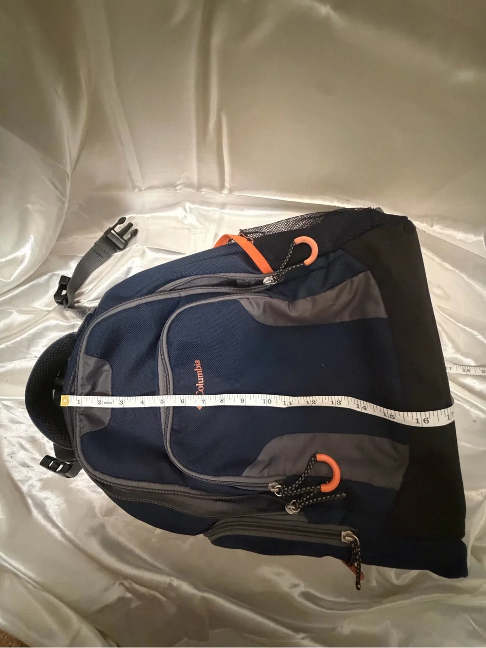Columbia Men's Dark Blue Backpack with Orange Accents